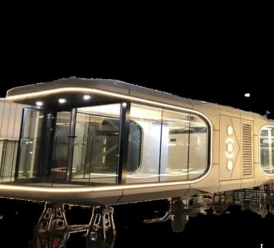 China Modern c70 eco-friendly prefabricated mobile commercial airship pod Hangfa space capsule house with 1bed, 1 bath, and 1 balcony e7 for sale