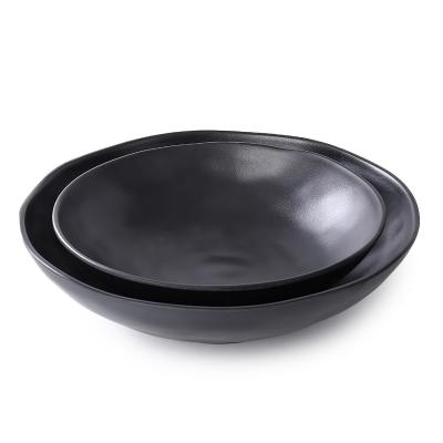 China Sustainable Wholesale cheap round melamine gourmet seafood restaurant spicy fragrant pot big bowl creative plastic for sale