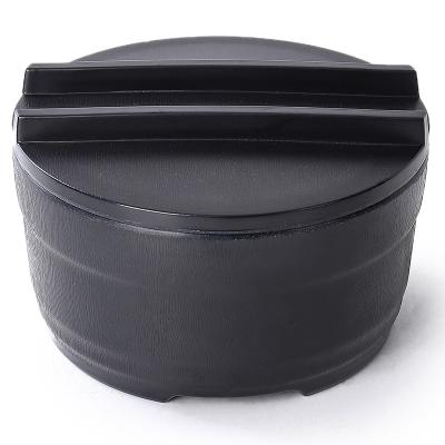 China Sustainable Reusable, non-toxic, odorless black melane dinner medicine bowl with lid melamine serving bowls with lids for sale