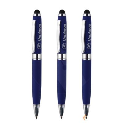 China New Stylus Pen With Logo Ballpen Springs China custom soft touch touch screen ball pen+stylus for sale