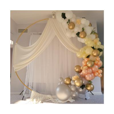 China Popularity Metal Birthday Party Easily Assembled Wedding Round Arch Stand Wedding Decoration Circle Backdrop Balloon Arch for sale