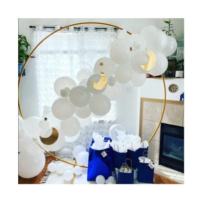 China Easily Gathered Wedding Suppliers Round Mesh Circle Backdrop Wedding Arch Backdrop Wedding Decoration Flower Wall for sale