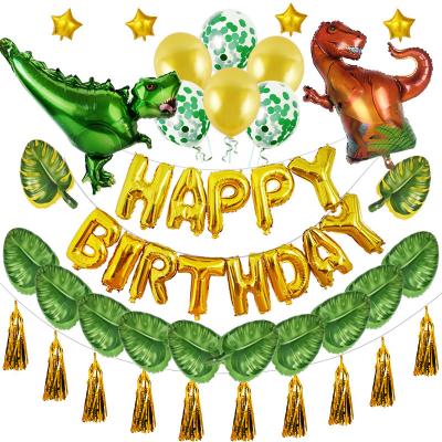 China New Product Latex Round Party Balloons Movie Aluminum Foil Dinosaur Birthday Costume for sale