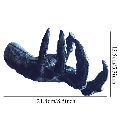 China Creativity Home Decoration Devil Hand Claw Halloween Horror Resin Home Wall Hanging Decor for sale