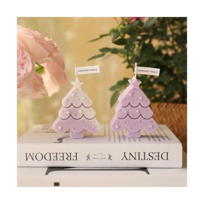 China Bars Latest Style Popular Home Decoration Cartoon Christmas Tree Handmade Scented Candle for sale