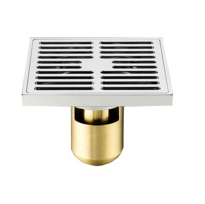 China Best Selling High Quality Factory Price Modern Straight Line Bathroom Shower Floor Brass Large Drain Displacement for sale