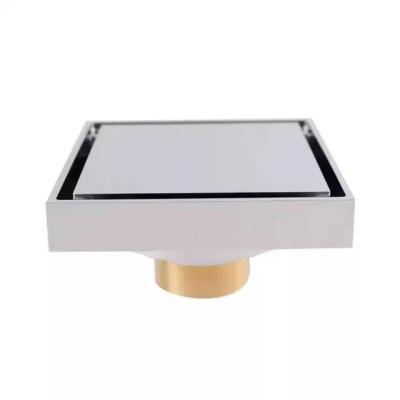 China Modern Brass Channel Drain Gutter Linear Bathroom Shower Floor Drain Can Be Placed In Large Tile Moving Plant for sale