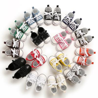 China Wholesale Breathable Soft Sole Girls Boys Cotton Canvas Casual Shoes Baby for sale