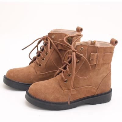 China Fashion Western Suede OEM Leather Winter Brown Kids Baby Boy Boots for sale