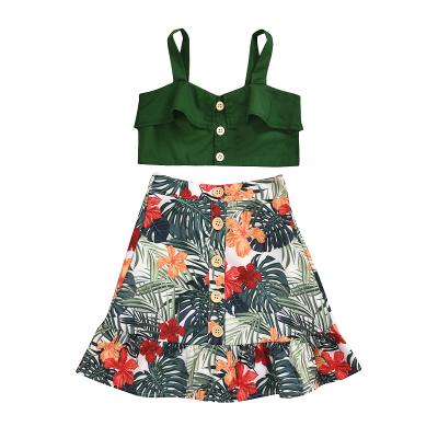 China Vintage Fashion 2 Piece Summer Kids Clothes For Little Girls Set Wholesale for sale