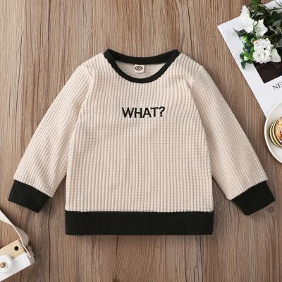 China 2021 Autumn New Fashion Letter Embroidery Children Sweater Breathable Top for sale