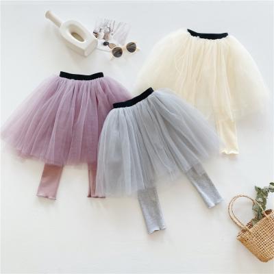 China Autumn New Style breathable 2021 solid tutu girls skirt pants children for sale