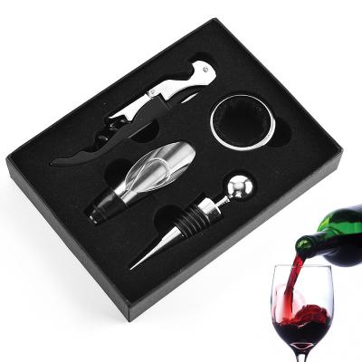 China Contemporary High Quality Multifunctional Bottle Opener Gift Set Luxury Wine Wine Accessories Gift Set for sale