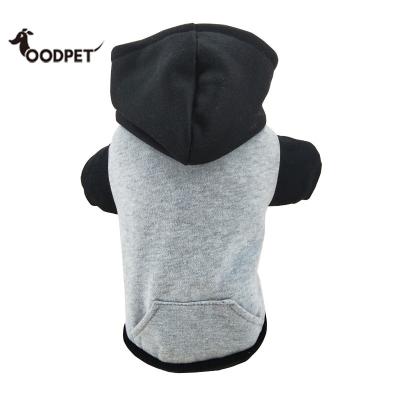 China Sustainable Combi Two Color Dog Hoodie With Zipper And Pocket for sale