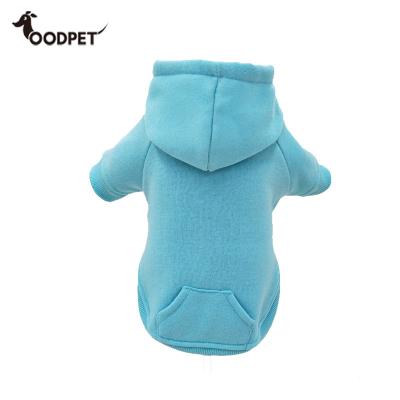 China Sustainable Use Teal Color Big Dog Clothes Basic Dog Hoodies for sale