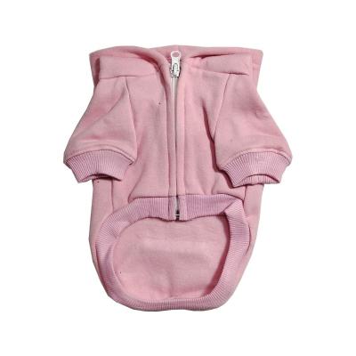 China Sustainable Light Pink Zipper Pet Sweatshirt For Chihuahua for sale