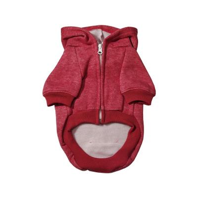 China Sustainable White Heather Red Zipper Pet Hoodies For Poodles for sale