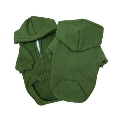 China Amy Green Zipper Plain Dog Viable Hoodie with Leash Hole for sale