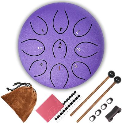 China Iron Tongue 9-Note 6-Inch Steel Drum With Travel Bag Drumstick Suitable For Yoga Meditation Iron Material for sale