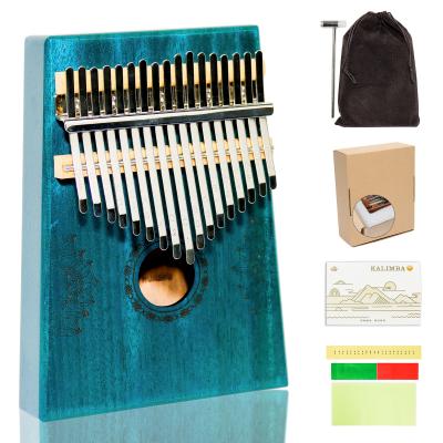 China Mechanical Kalimba 17 Key Thumbs Up Piano With Study Instruction Mbira Box Air Hammer Protector Portable Piano for sale