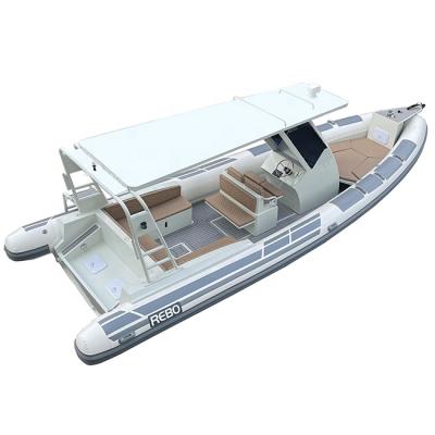 China Water Sports 29ft High Quality RIB 860 Hull Aluminum RIB Inflatable Hypalon /PVC Double Boat For Ocean for sale