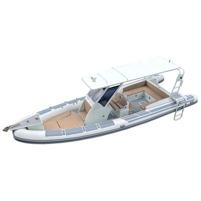 China Durable 28ft Aluminum Hull Inflatable Boat Rigid Military RHIB860 Hypalon / PVC For Sale for sale