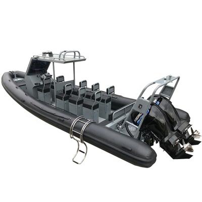 China Germany Patrol 26ft Military Orca RIB860 Hypalon/PVC Rigid Aluminum Black Ultralight/Durable Inflatable Boats for sale