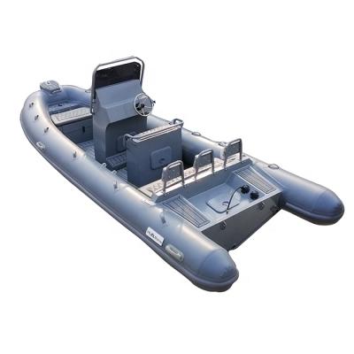 China Heavy Duty 19ft Aluminum Inflatable Water Sports Hull RIB 560 PVC/Hypalon Double Boats Center Console for sale