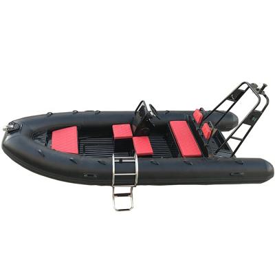 China Water Sports 16ft Deep V-Shape Aluminum Hull RIB 480 CE PVC/Hypalon Inflatable Boat For Fishing for sale