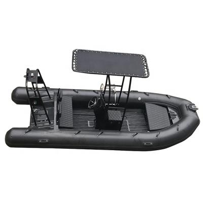 China Double Hull Water Sports 16ft Aluminum RIB 480 Rigid Hull Ocean V Shape Inflatable Boats With T Top for sale