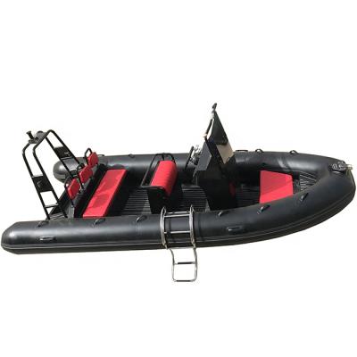 China RIB500 Hypalon/PVC/Orca 17ft Durable Rigid Aluminum Hull Inflatable Boat For Sale 10 Rowing Capacity for sale