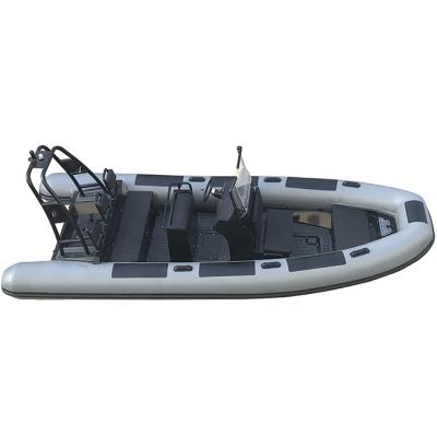 China Water Sports 19ft DL Aluminum Double RIB 560 Hull PVC/Hypalon Inflatable Boats With Aft Cabin for sale