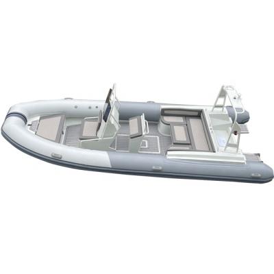 China Ultralight Aluminum Inflatable Commercial Boats / Double Hull Hypalon / PVC Lighter 21ft Rhib640 Durable for sale