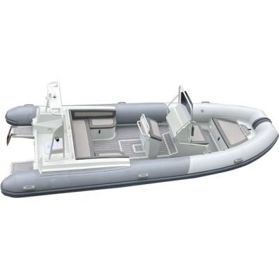 China Patrol Boat RIB640 Inflatable Rowing Double V Durable Deep Ocean 21ft Aluminum Hull For Sale Orca Hypalon/PVC for sale