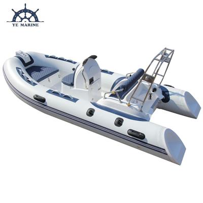 China Durable 13ft Deep V Fiberglass Hull RIB 390 CE PVC/Hypalon/Orca Inflatable Fishing Boat For Sale for sale