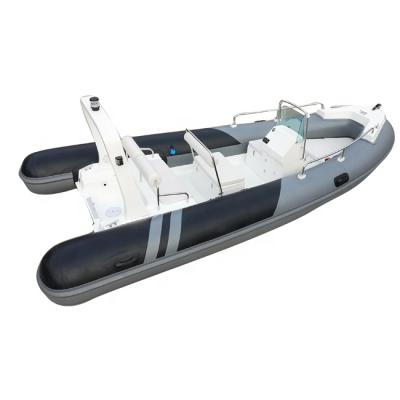 China Ultralight / Family Durable 18ft Fiberglass Rib540 Orca Hypalon / PVC Rigid Inflatable Boat For Sale for sale