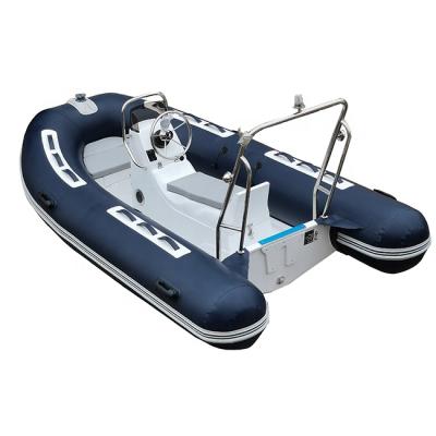 China Water Sports Jockey Seat Console 11ft Deep RIB 330 Fiberglass Hull V-Shape CE PVC/Hypalon Inflatable Boat For Kids for sale