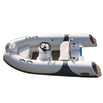 China Water Sports Steering Wheel 10ft Deep RIB 300 Fiberglass Hull V-Shape CE PVC/Hypalon Inflatable Boat For Fishing for sale