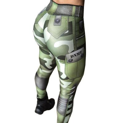 China QUICK DRY Camouflage Printed Sports Gaiters Yoga Pants Womens Gaiters With Pocket for sale