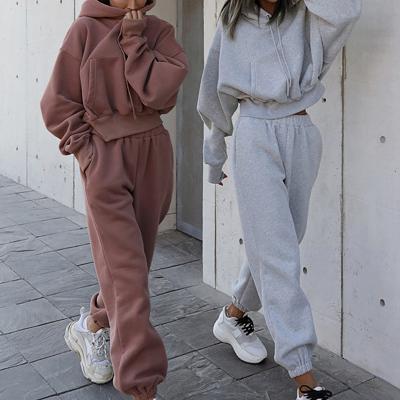 China Anti-pilling Women Outfits Autumn Women Tracksuit Oversized Hoodie And Pants Casual Gym Suit 2 Piece Woman Set for sale