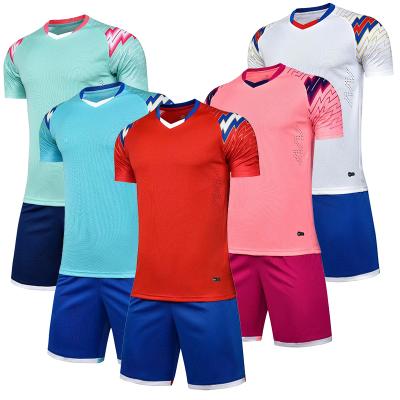 China Adult Football Uniform 21 High Quality Soccer Wear Sports Soccer Uniform Customized camisetas de futbol name DIY number for sale