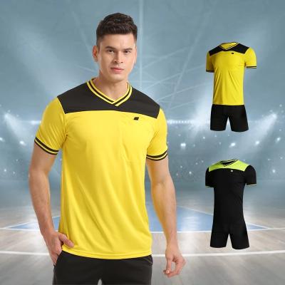 China Adult Breathable Soccer Shirt Shorts Soccer Jersey Quick-Drying Soccer Uniforms Set Mens Soccer Referee Tank Top Suit for sale