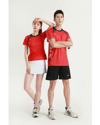 China Customized Tennis Quick Dry Breathable Kit Skirt Shirt Badminton Shirts And Shorts Sports Tennis Unisex Wear for sale