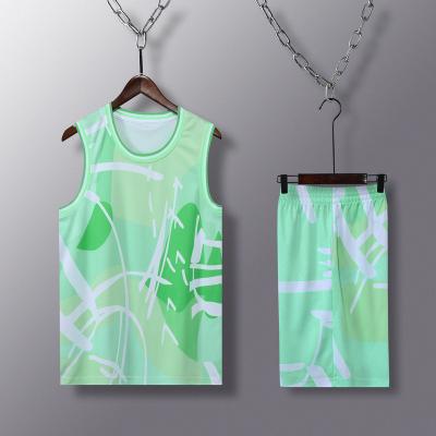 China Leisure sports antibacterial gorgeous fashionable breathable quick-drying sublimation printing customized men's and women's basketball suit for sale