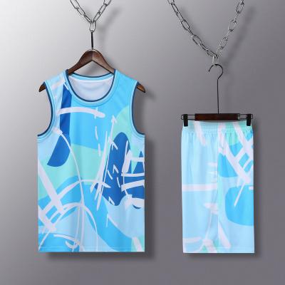 China Sports leisure sublimation men's and women's basketball antibacterial printing breathable quick-drying gorgeous fashionable customized suit for sale