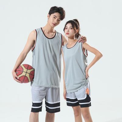 China Antibacterial Basketball Wear Sports Cool Comfortable Men's Basketball Tank Top Set Sweat-absorbent Quick-drying Equipment for sale