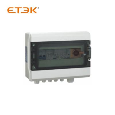 China 1000v dc/15a (ETEK variable SOLAR DC COMBINER BOX string 1 input 1 string output DC+AC for sale