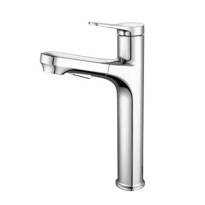 China Metered Faucets Good Quality Hotel Bathroom Pull Down Faucet Gold Basin Zinc Alloy Faucet For Bathroom for sale