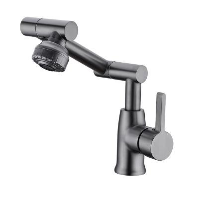 China Hot Sales Brass Kitchen Faucets Sense Pot Filler Folding Faucet Black Double Swing Arm Wall Mount Pull Down Commercial Joint for sale