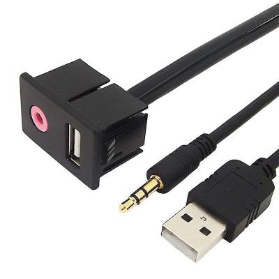 China Taken at. Multimedia China supplier 3.5mm input underdash cable extension 3.5 mm in car dashboard stream mount audio for sale